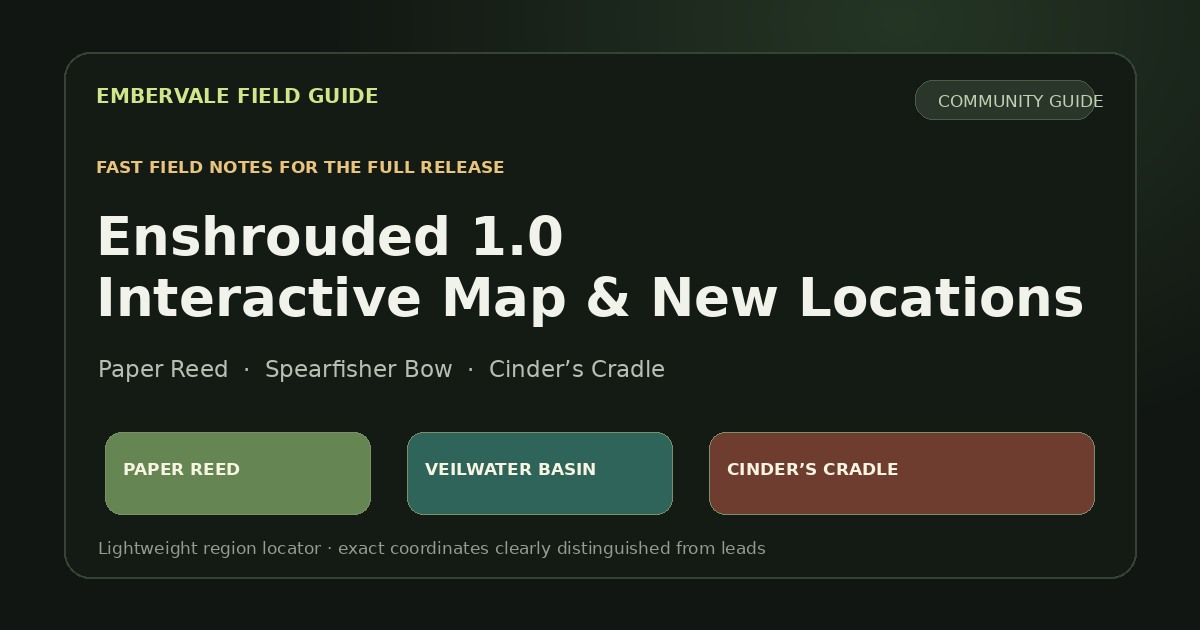 Enshrouded 1.0 Interactive Map & New Locations